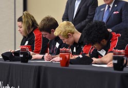 Students sign letters of intent to enroll in CTE programs at Northeast